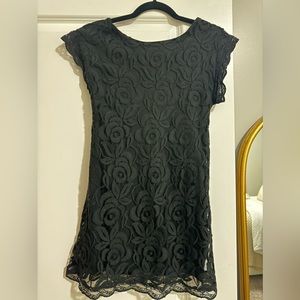 Black Nordstrom short sleeve lace dress